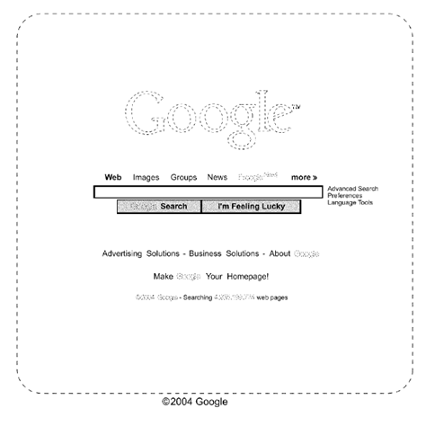 GoogleÃƒÂ¢â‚¬Ã¢Â„Â¢s Patent on its GOOGLE.COM Home Page | Patently-O  Thus, patent would be infringed by someone using an identical layout even  if they replaced the â€œGoogleâ€ mark with ...
